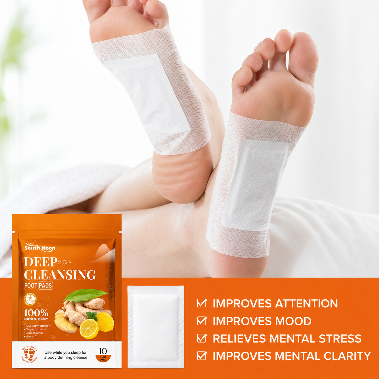 SoleReset™ Ginger Overnight Foot Patches